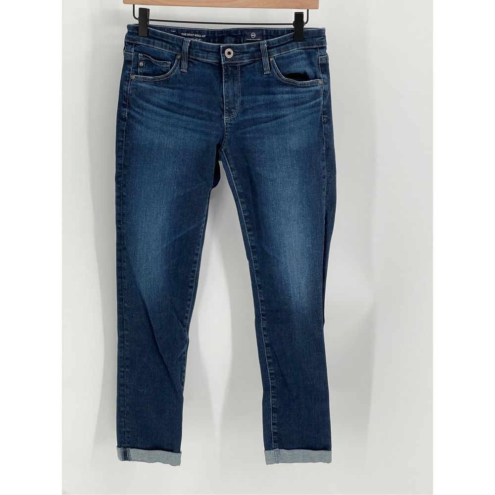 AG Adriano‎ Goldschmied Jeans Women's 27 Stilt Roll Up Cuff Cigarette Blue